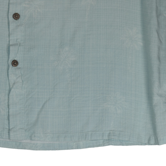 Batik Bay Button Up Shirt Short Sleeve Mens XL Green Palm Trees Tiki Lightweight - Picture 3 of 9